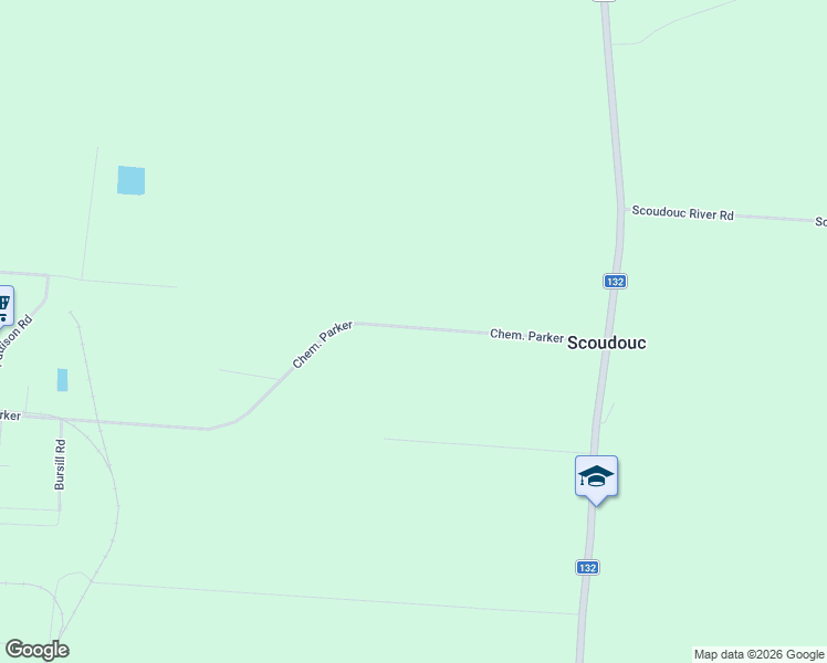 map of restaurants, bars, coffee shops, grocery stores, and more near 54 Chemin Parker in Scoudouc