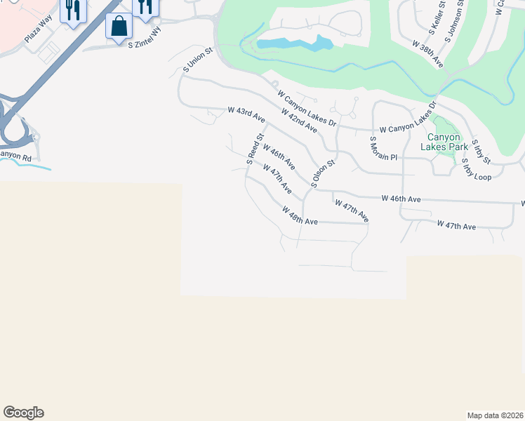 map of restaurants, bars, coffee shops, grocery stores, and more near 3901 West 48th Avenue in Kennewick