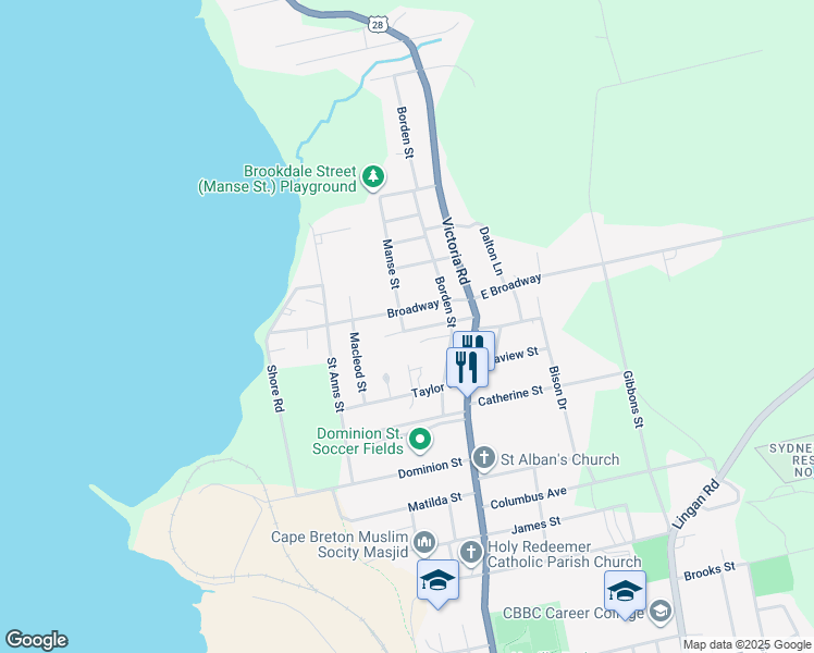 map of restaurants, bars, coffee shops, grocery stores, and more near 31 Mercer Street in Sydney