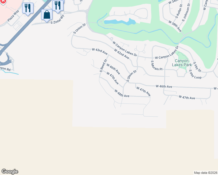 map of restaurants, bars, coffee shops, grocery stores, and more near 3901 West 48th Avenue in Kennewick