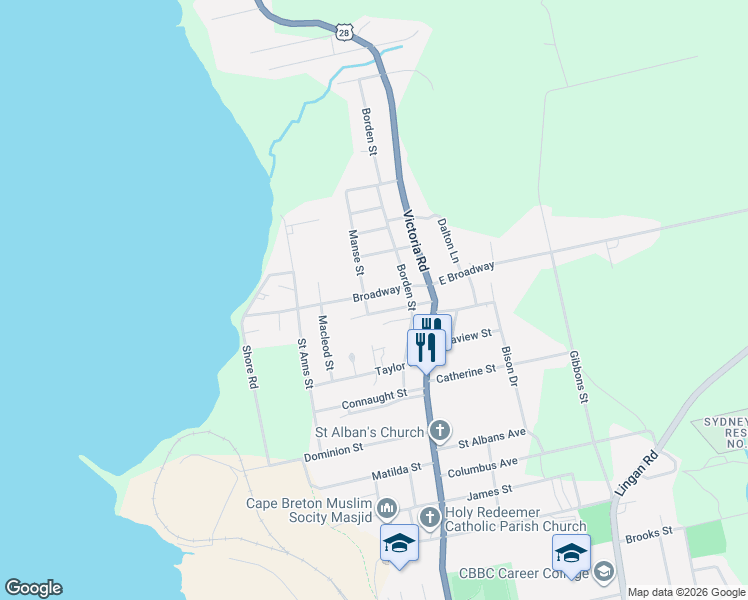 map of restaurants, bars, coffee shops, grocery stores, and more near 20 Mercer Street in Sydney