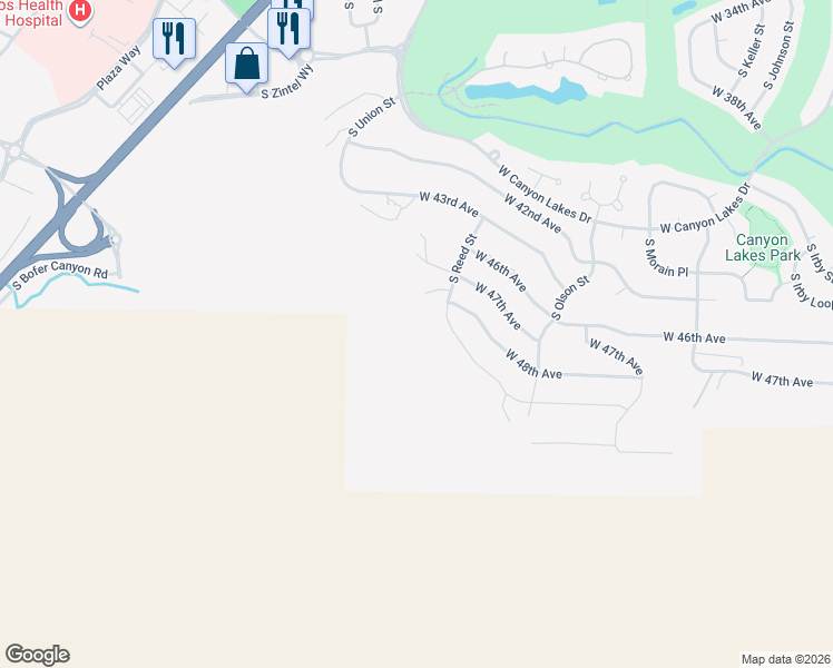 map of restaurants, bars, coffee shops, grocery stores, and more near 4806 South Reed Street in Kennewick