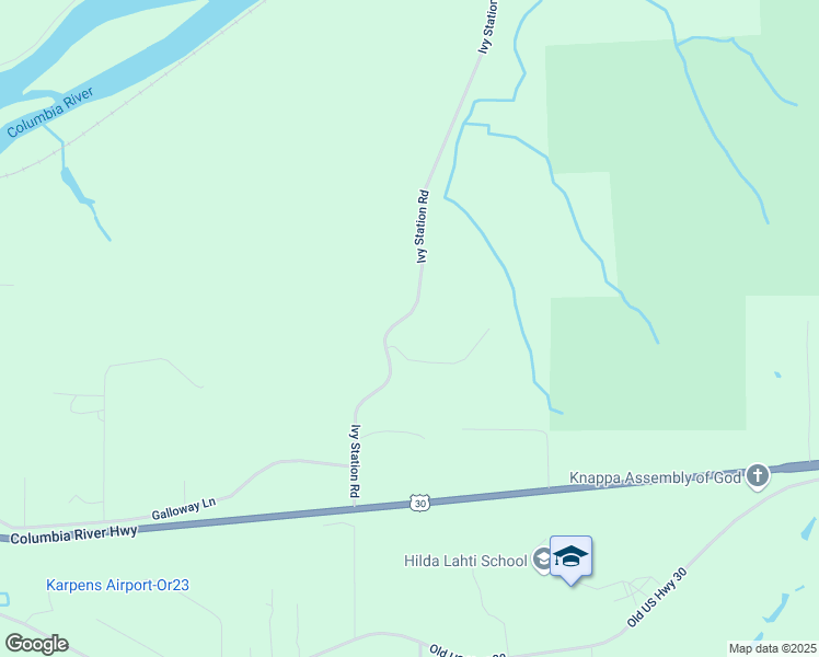 map of restaurants, bars, coffee shops, grocery stores, and more near 92825 Ivy Station Road in Astoria