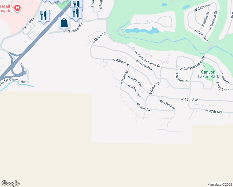 map of restaurants, bars, coffee shops, grocery stores, and more near 4806 South Reed Street in Kennewick