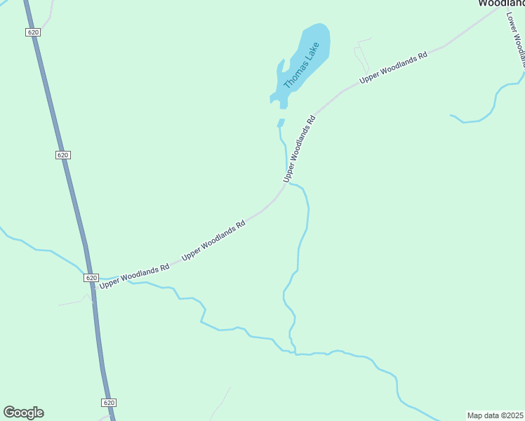 map of restaurants, bars, coffee shops, grocery stores, and more near Upper Woodlands Road in Tay Creek