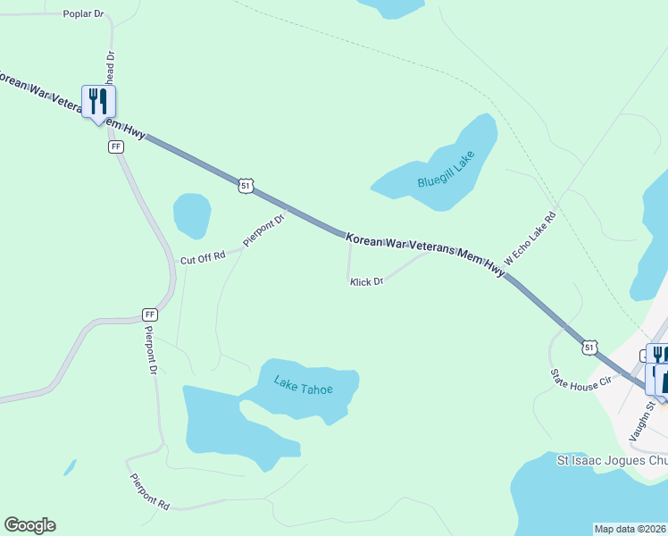 map of restaurants, bars, coffee shops, grocery stores, and more near 5391 U.S. 51 in Mercer