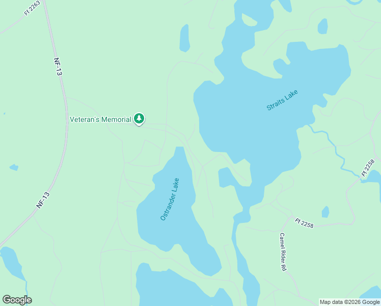 map of restaurants, bars, coffee shops, grocery stores, and more near West Straits Lake Road in Schoolcraft County