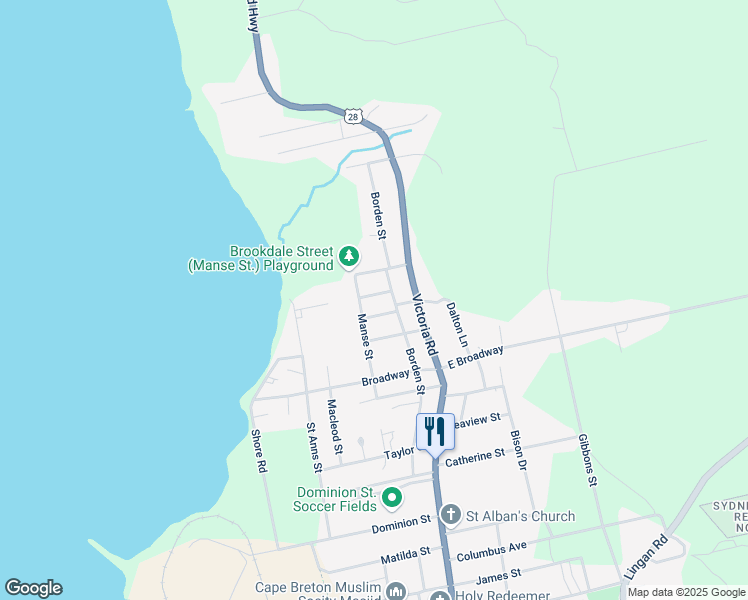 map of restaurants, bars, coffee shops, grocery stores, and more near 116 Tartan Drive in Sydney