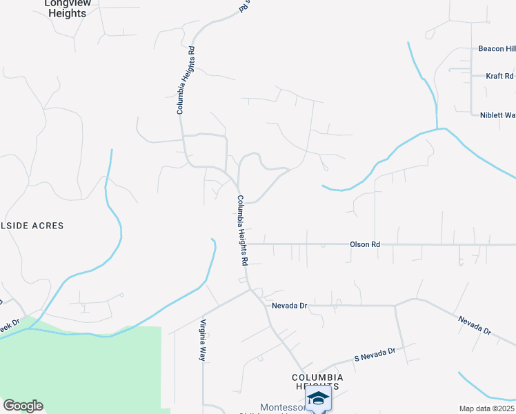 map of restaurants, bars, coffee shops, grocery stores, and more near 106 West Beacon Hill Drive in Longview