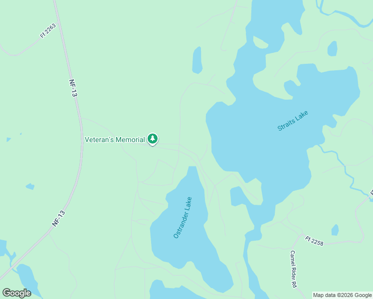 map of restaurants, bars, coffee shops, grocery stores, and more near West Straits Lake Road in Schoolcraft County