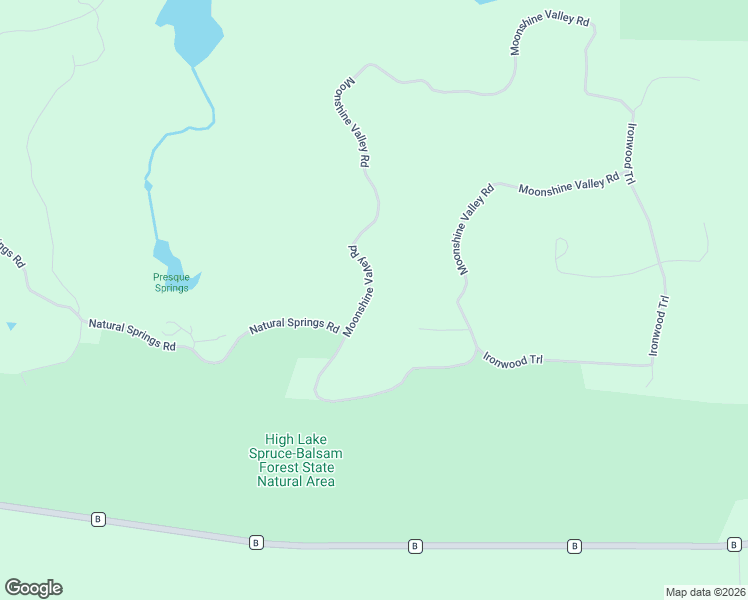 map of restaurants, bars, coffee shops, grocery stores, and more near 6748 Moonshine Valley Road in Presque Isle