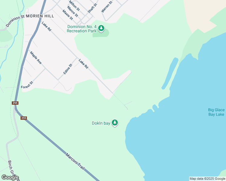 map of restaurants, bars, coffee shops, grocery stores, and more near 311 Lake Road in Glace Bay
