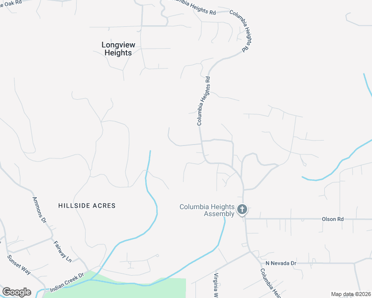 map of restaurants, bars, coffee shops, grocery stores, and more near 3737 Columbia Heights Road in Longview