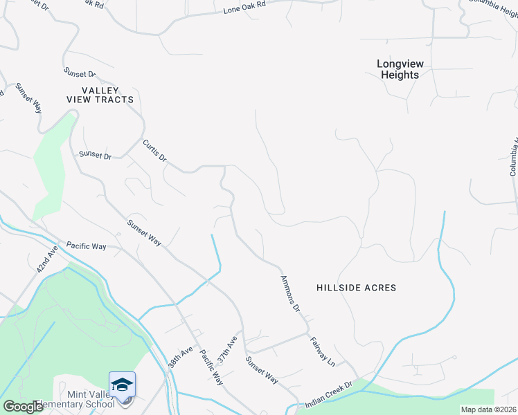 map of restaurants, bars, coffee shops, grocery stores, and more near 258 Curtis Drive in Longview