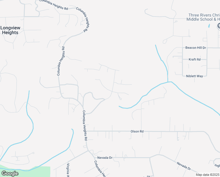 map of restaurants, bars, coffee shops, grocery stores, and more near 209 West Beacon Hill Drive in Longview