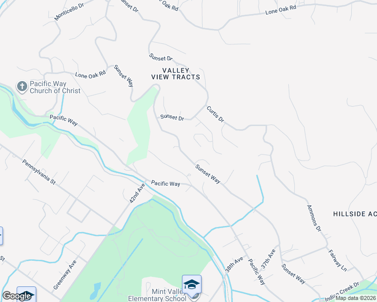 map of restaurants, bars, coffee shops, grocery stores, and more near 4046 Sunset Way in Longview