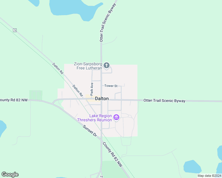 map of restaurants, bars, coffee shops, grocery stores, and more near 111 Tower Street in Dalton