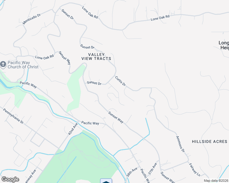map of restaurants, bars, coffee shops, grocery stores, and more near 108 Sunset View Drive in Longview