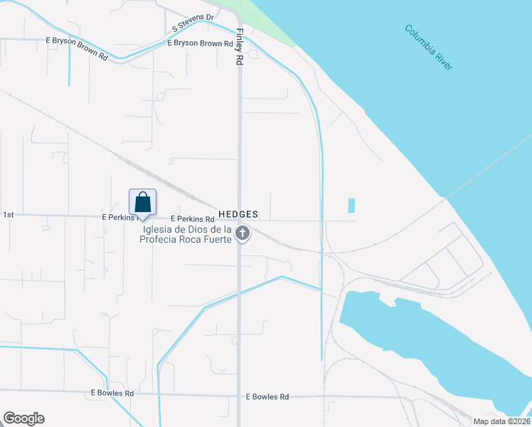 map of restaurants, bars, coffee shops, grocery stores, and more near 223108 East Perkins Road in Kennewick