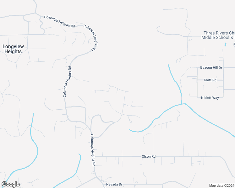 map of restaurants, bars, coffee shops, grocery stores, and more near 264 Foss Road in Longview