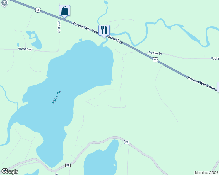 map of restaurants, bars, coffee shops, grocery stores, and more near 5463 Gade Road in Mercer