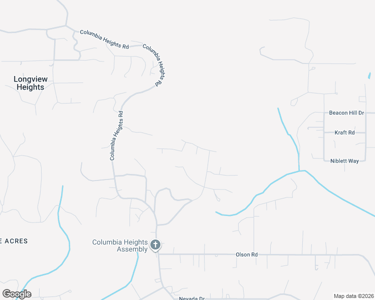 map of restaurants, bars, coffee shops, grocery stores, and more near 264 Foss Road in Longview