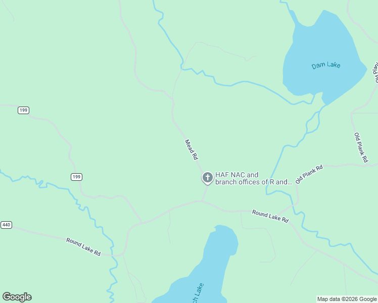 map of restaurants, bars, coffee shops, grocery stores, and more near Mead Road in Alger County
