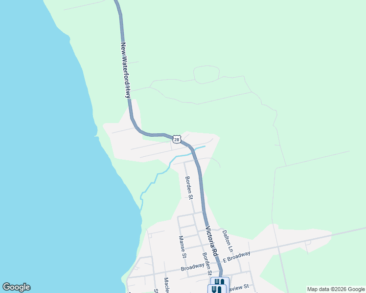 map of restaurants, bars, coffee shops, grocery stores, and more near 1707 Victoria Road in Sydney