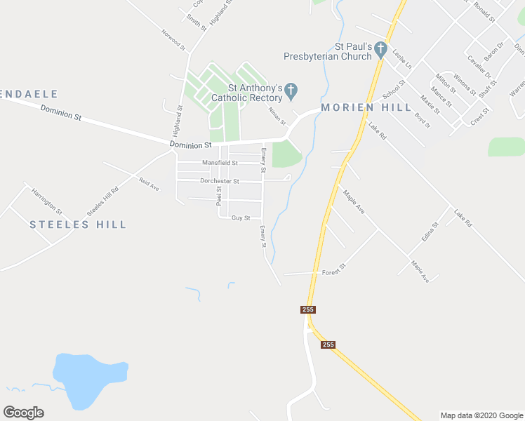 map of restaurants, bars, coffee shops, grocery stores, and more near Emery Street in Glace Bay