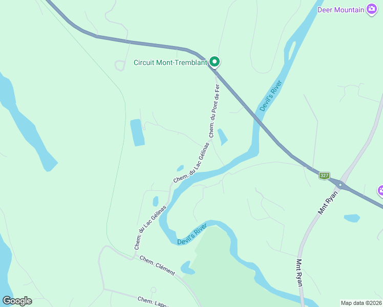 map of restaurants, bars, coffee shops, grocery stores, and more near 102 Chemin de la Sablière in Mont-Tremblant