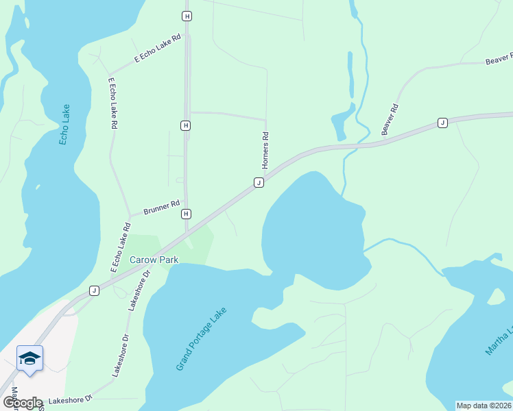 map of restaurants, bars, coffee shops, grocery stores, and more near 2415 County Highway J in Mercer