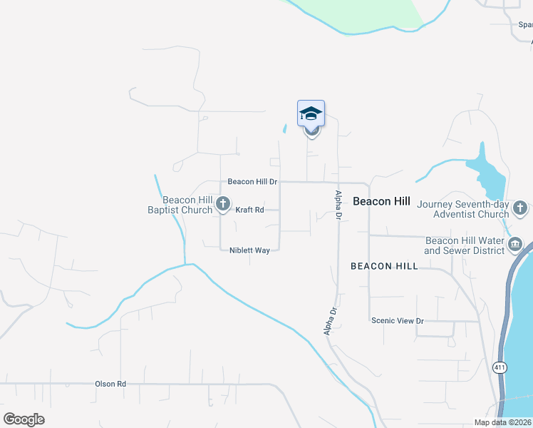 map of restaurants, bars, coffee shops, grocery stores, and more near 105 Kraft Road in Longview