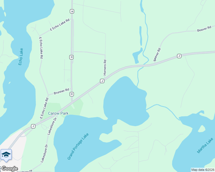 map of restaurants, bars, coffee shops, grocery stores, and more near 2415 County Highway J in Mercer