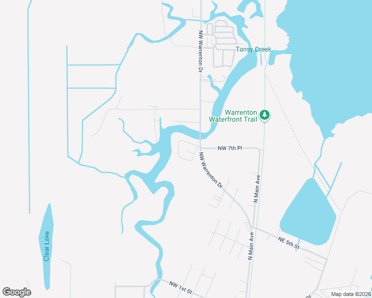 map of restaurants, bars, coffee shops, grocery stores, and more near 701 Northwest Warrenton Drive in Warrenton