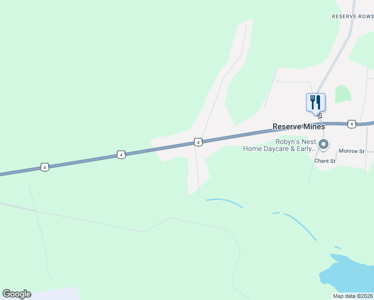 map of restaurants, bars, coffee shops, grocery stores, and more near 2092 Sydney Road in Reserve Mines