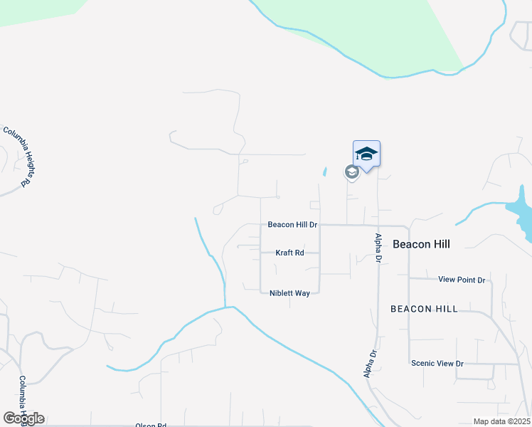 map of restaurants, bars, coffee shops, grocery stores, and more near 214 Beacon Hill Drive in Longview