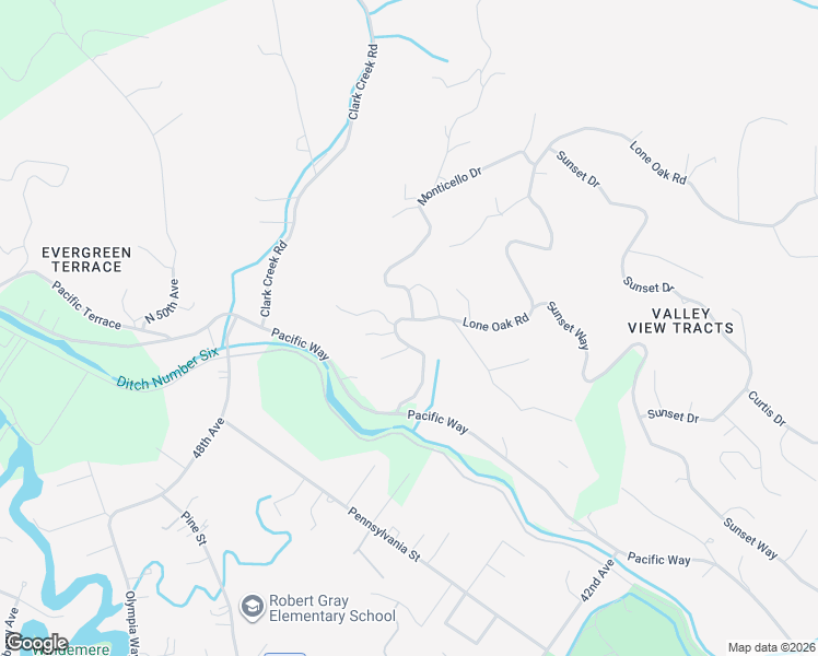 map of restaurants, bars, coffee shops, grocery stores, and more near 130 Lone Oak Road in Longview
