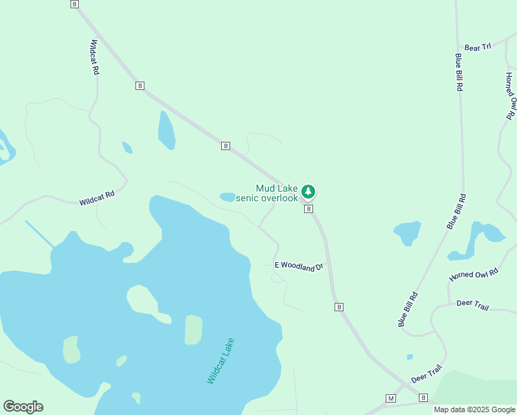 map of restaurants, bars, coffee shops, grocery stores, and more near 9899 West Woodland Drive in Vilas County