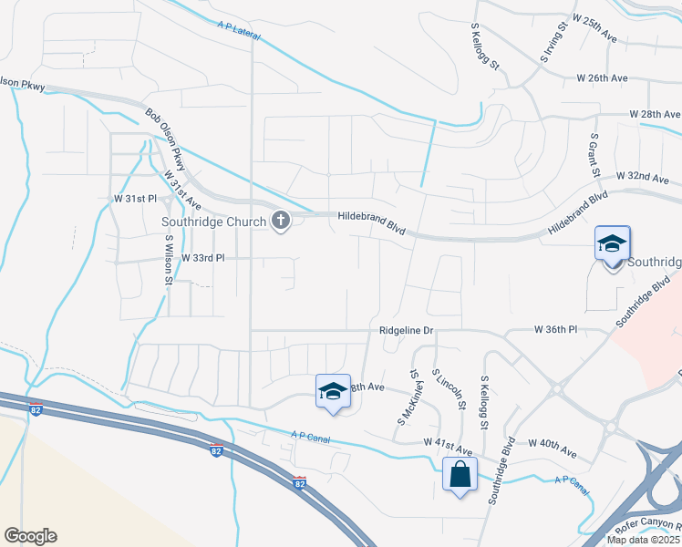 map of restaurants, bars, coffee shops, grocery stores, and more near 6376 W 36th Ave in Kennewick