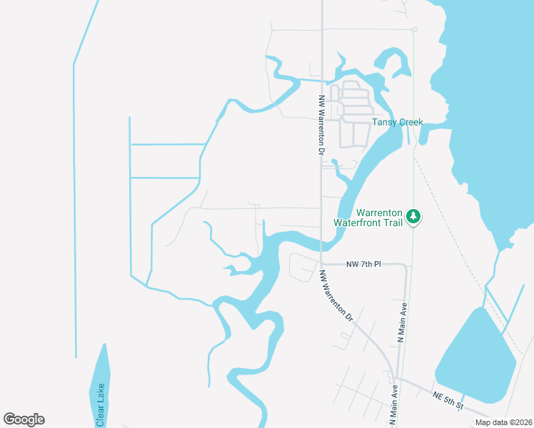 map of restaurants, bars, coffee shops, grocery stores, and more near 682 Northwest 9th Street in Warrenton
