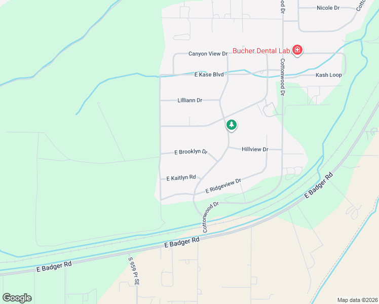 map of restaurants, bars, coffee shops, grocery stores, and more near 97608 East Brooklyn Drive in Kennewick