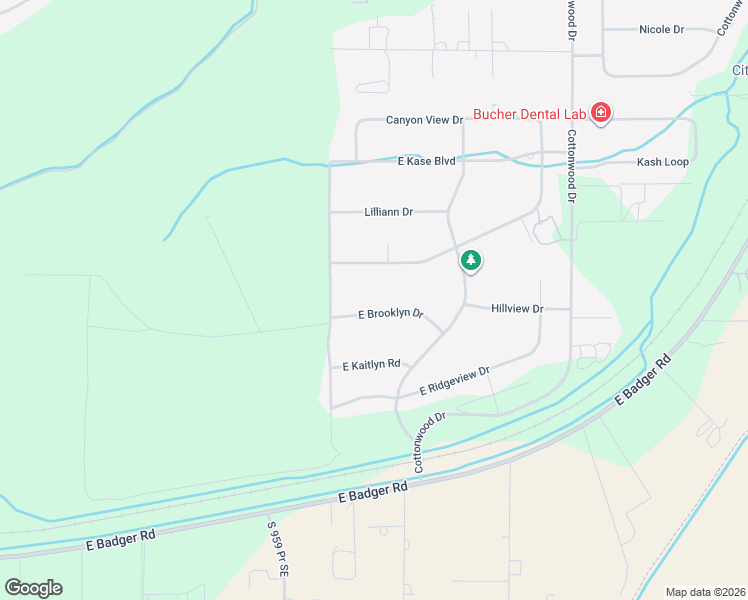 map of restaurants, bars, coffee shops, grocery stores, and more near 97608 East Brooklyn Drive in Kennewick