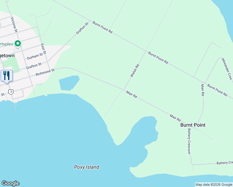 map of restaurants, bars, coffee shops, grocery stores, and more near Walsh Rd in Georgetown