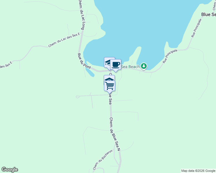 map of restaurants, bars, coffee shops, grocery stores, and more near 10 Chemin de Blue Sea Nord in Blue Sea
