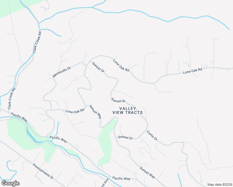 map of restaurants, bars, coffee shops, grocery stores, and more near 101 Sunset Place in Longview