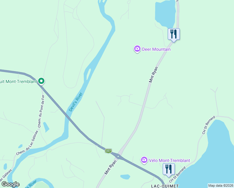 map of restaurants, bars, coffee shops, grocery stores, and more near 290 Allée Boréalis in Mont-Tremblant
