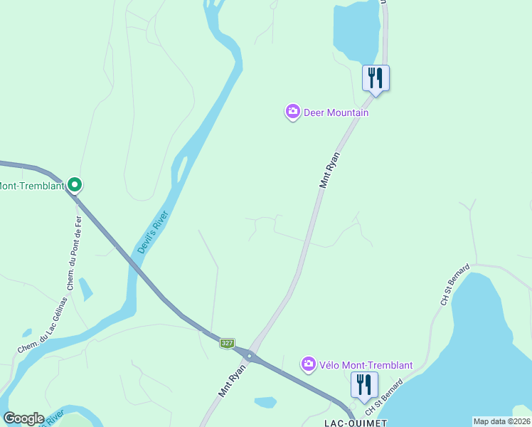 map of restaurants, bars, coffee shops, grocery stores, and more near 214 Allée Boréalis in Mont-Tremblant