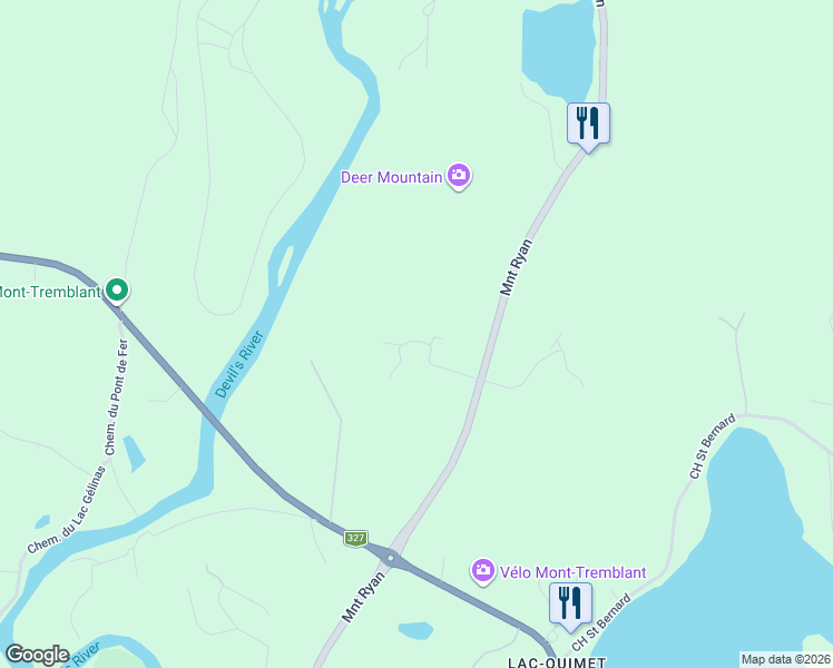 map of restaurants, bars, coffee shops, grocery stores, and more near 214 Allée Boréalis in Mont-Tremblant