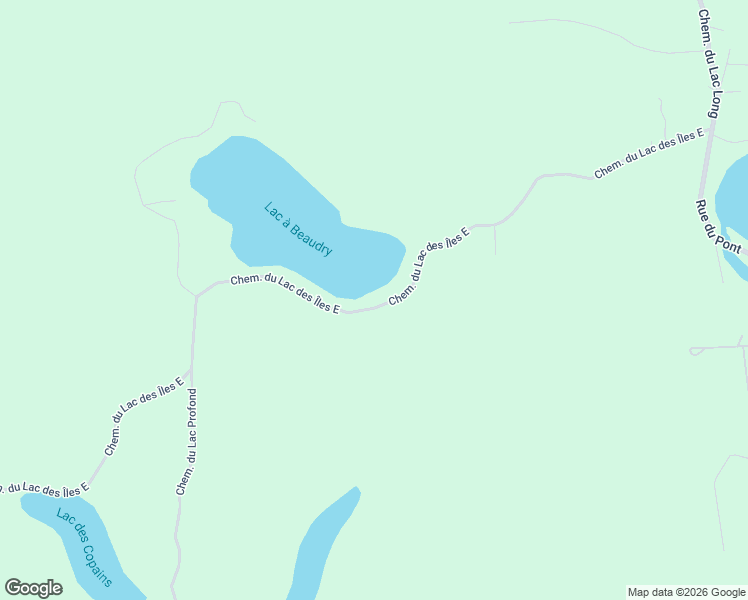 map of restaurants, bars, coffee shops, grocery stores, and more near 54 Chemin du Lac des Îles Est in Blue Sea