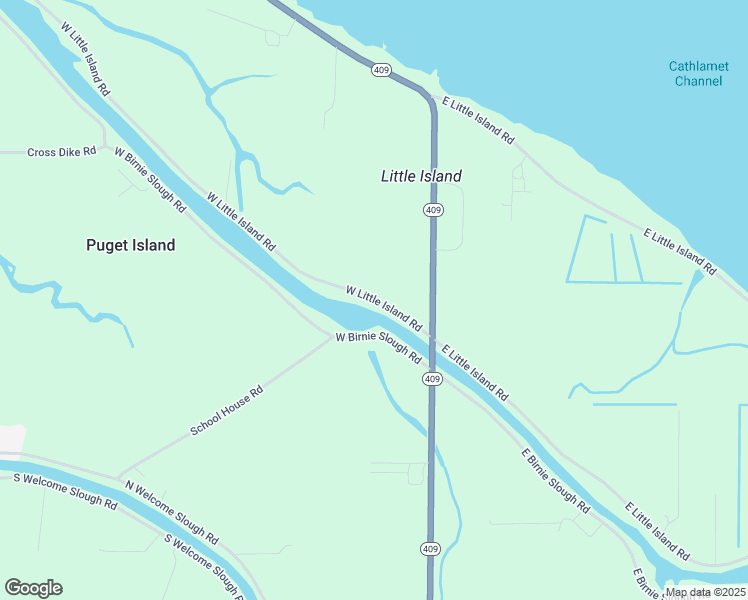 map of restaurants, bars, coffee shops, grocery stores, and more near 317 West Little Island Road in Cathlamet